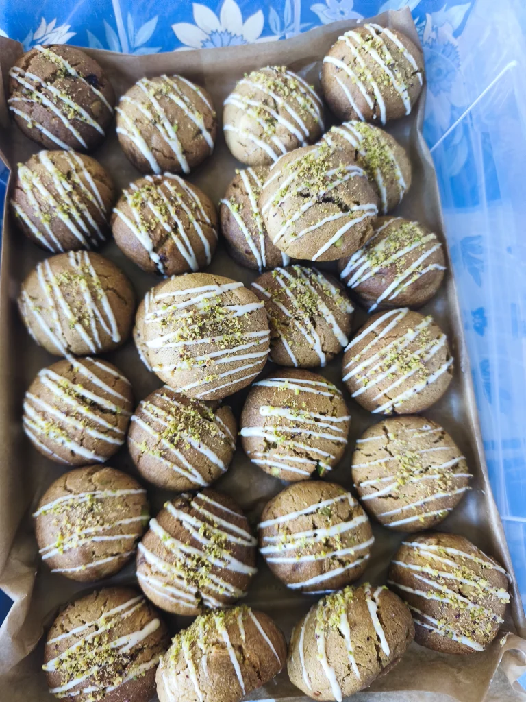 Cookies au chocolat blanc et à la pistache